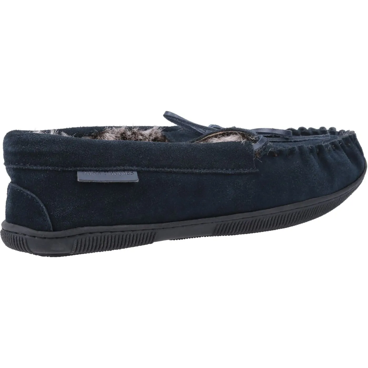 Hush Puppies Ace Navy Mens Suede Slippers