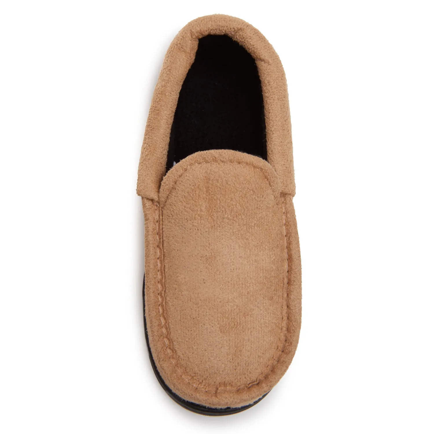 Skysole Boys’ Micro-Suede Slippers, Indoor and Outdoor Moccasin Loafers with Rubber Soles